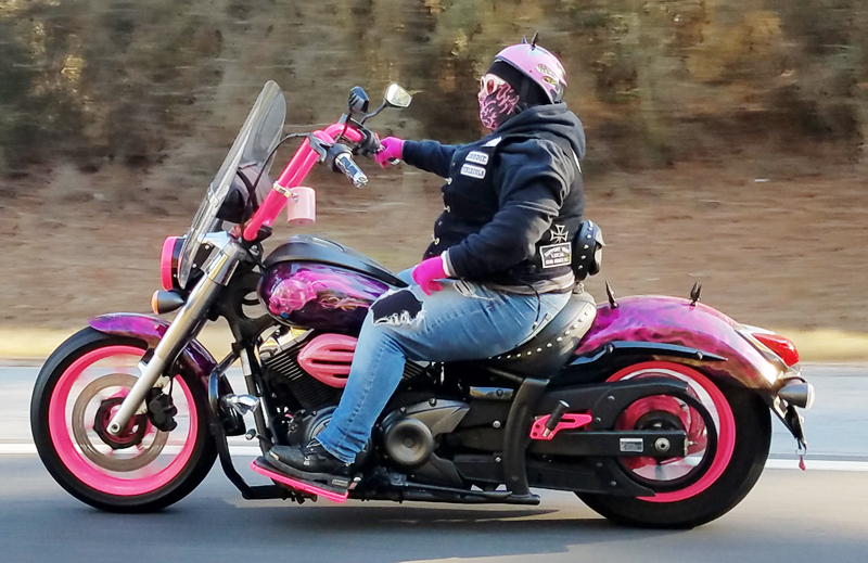 pink motorcycles jodie wilkey v star 950