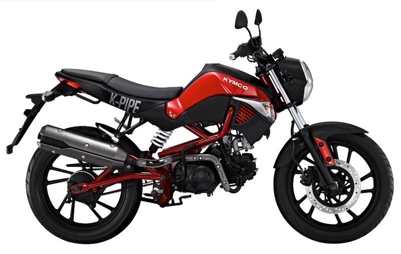 new beginner motorcycle hits the market kymco k pipe red