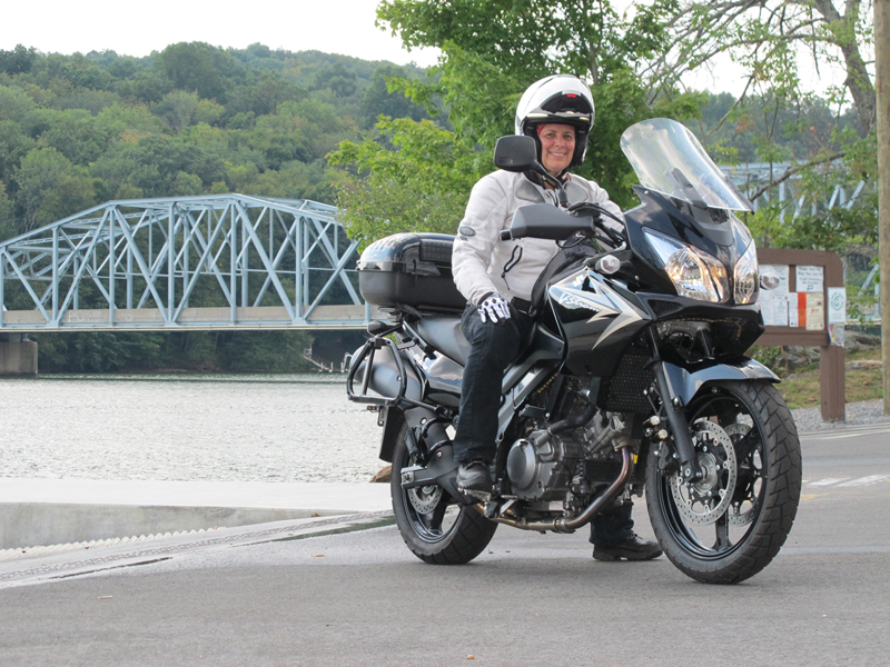 making her dream of riding a motorcycle come true suzuki v strom 650