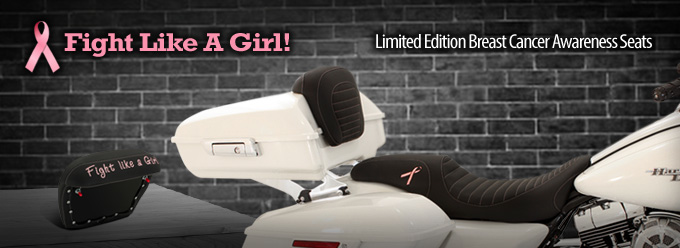 Fight Like A Girl with Pink Options for Motorcycle Seats