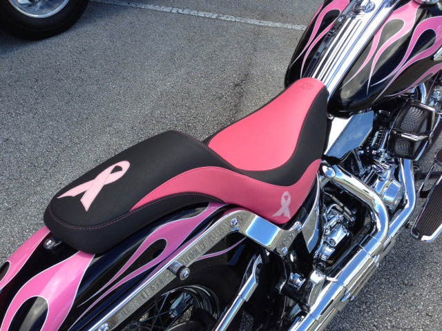 Fight Like A Girl with Pink Options for Motorcycle Seats saddle