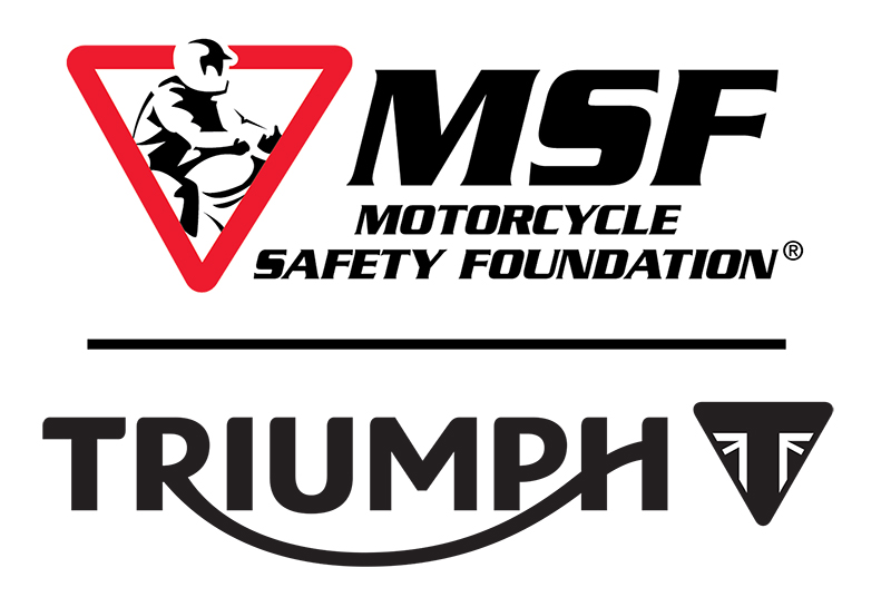 Free Motorcycle Safety Foundation MSF Online Training to New and Returning Riders triumph logo