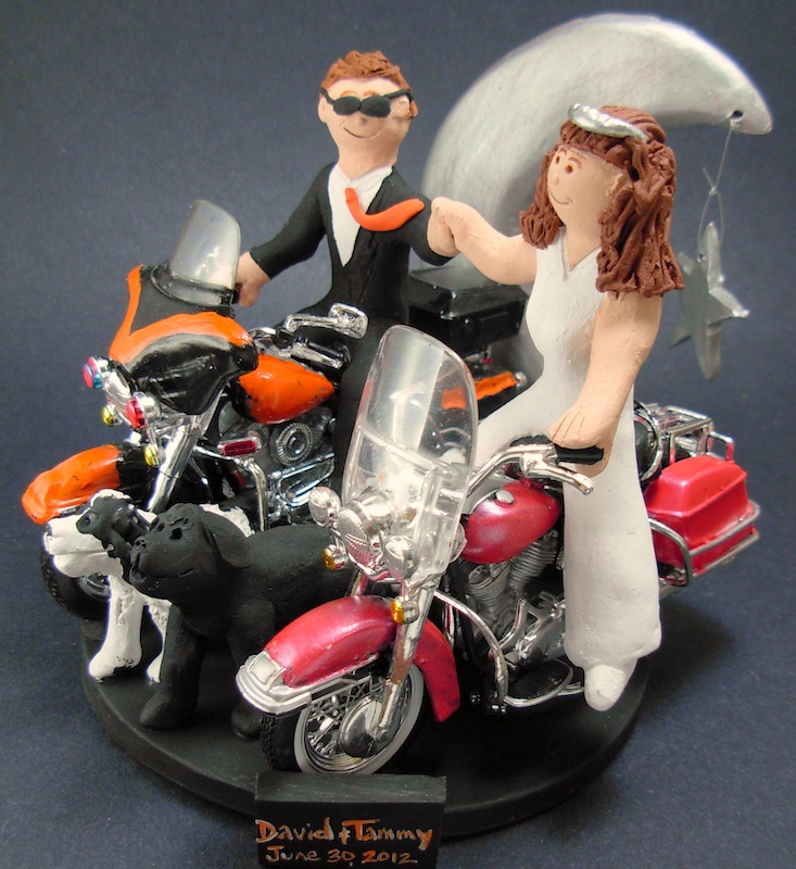 Motorcycle Themed Wedding Cake Toppers Women Riders Now.