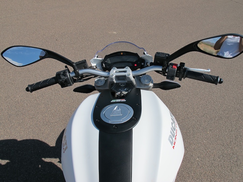 Motorcycle review 2014 Ducati Monster handle bars