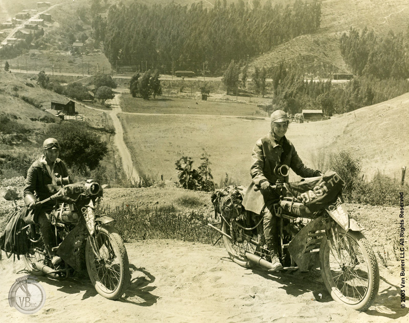 van buren sisters 1916 cross country motorcycle ride indians power plus