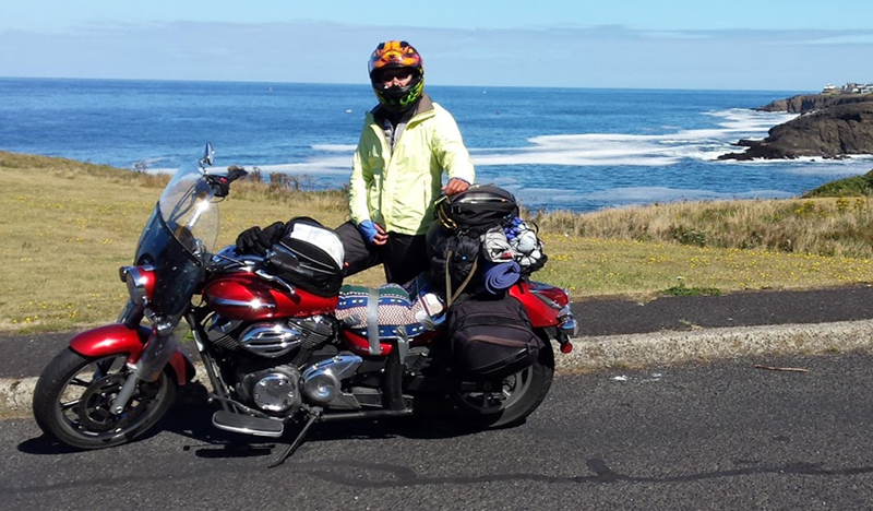 dreaming about long motorcycle ride Pacific