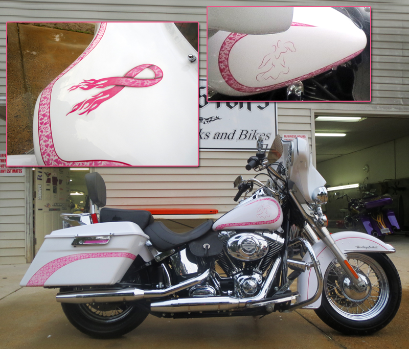 pink motorcycles Harley Davidson Heritage Softail Classic