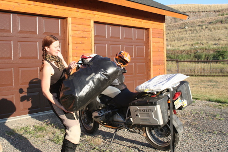 motorcycle trip packing tips waterproof bag