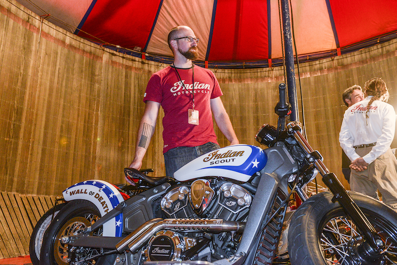 motorcycle review 2015 indian scout wall of death