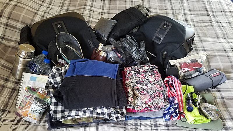 reader review sw-motech legend gear saddlebags camp supplies