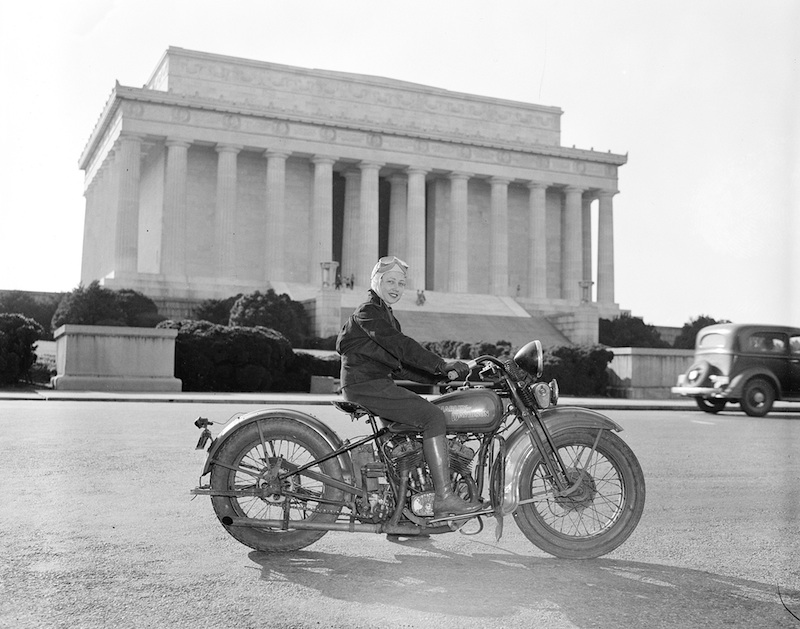 Pioneers the First Woman to get a motorcycle license Sally Robinson