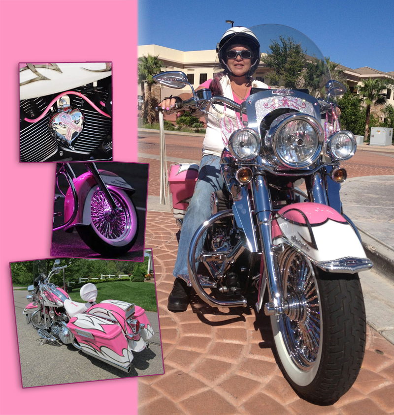 Pink Motorcycles softail deluxe sandie achor