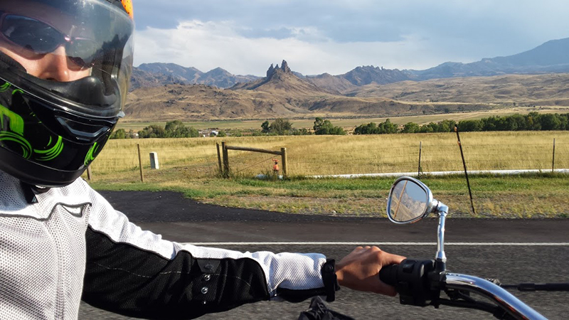 dreaming about long motorcycle ride selfie