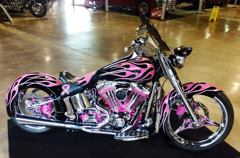 pink motorcycles shelly pink angel breast cancer fatboy