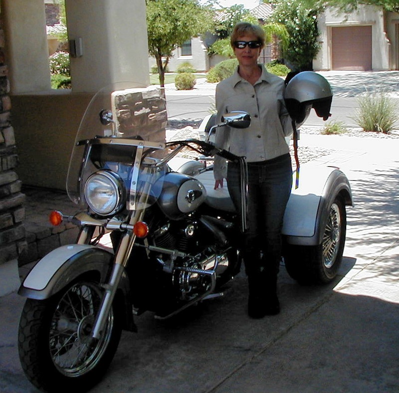 Riding a hot sale trike motorcycle