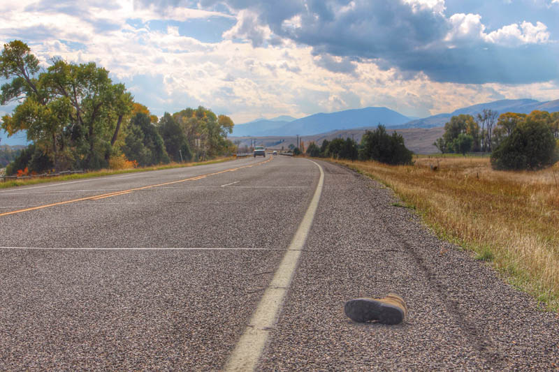 A Shoe on the Side of the Road