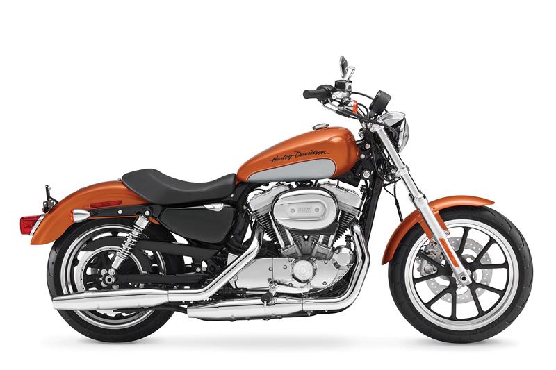 The 2014 Harley-Davidson 883 SuperLow with a seat height of 25.5 inches.