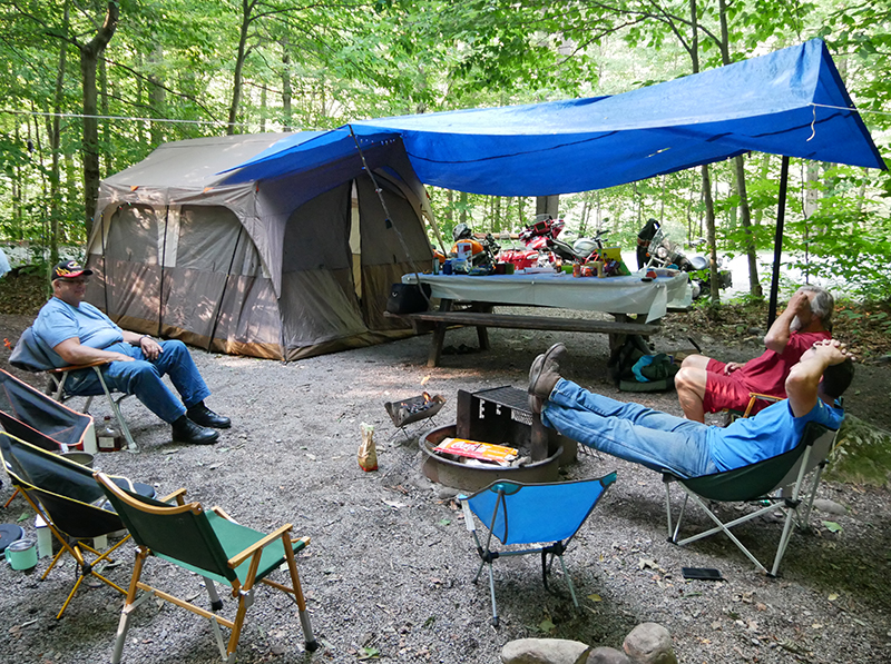 women riders now guide to motorcycle camping tarp picnic table