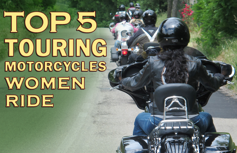 top 5 touring motorcycles women are riding now graphic