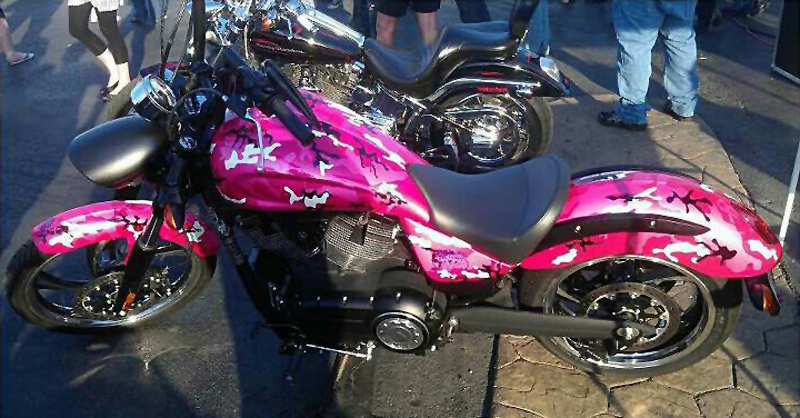 pink motorcycles victory vegas 8 ball breast cancer ribbons
