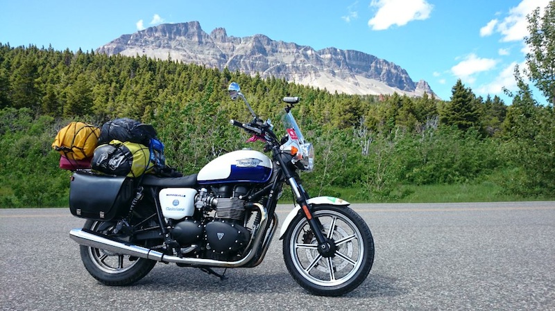 American motorcycle expedition by Polish Triumph Bonneville Paced