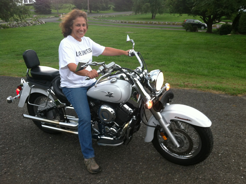 making her dream of riding a motorcycle come true v star 650