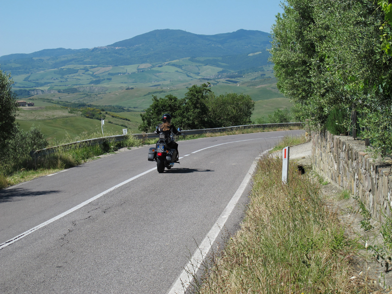 Choose a good lane position when approaching a blind curve so that you can see further ahead and be prepared to avoid an approaching vehicle or debris in the road.