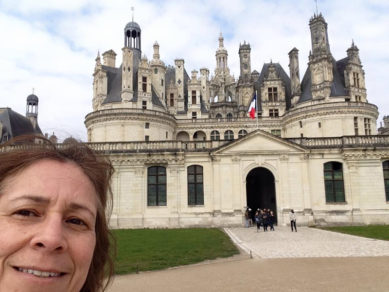 making her dream of riding a motorcycle come true chateau de chambord