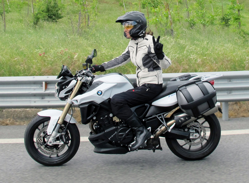 review open face arai ctz helmet genevieve riding BMW