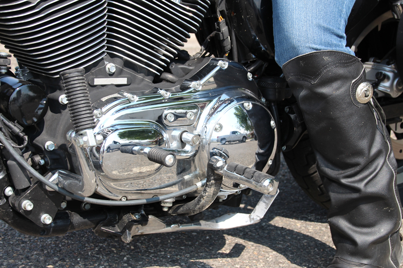 ride motorcycle without clutch derby cover