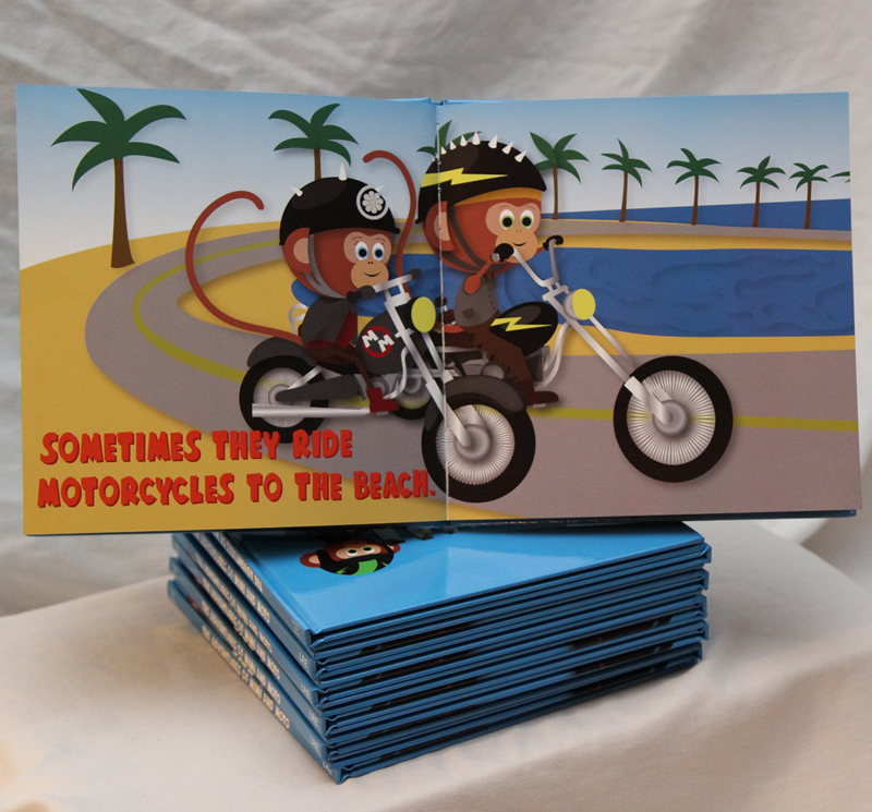 motorcycle monkeys book inside mimi and moto