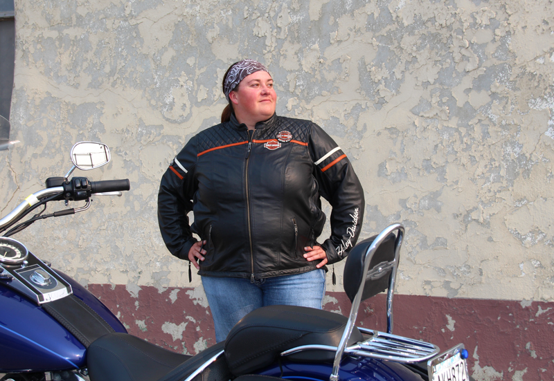 review miss enthusiast mid weight black leather motorcycle jacket harley davidson