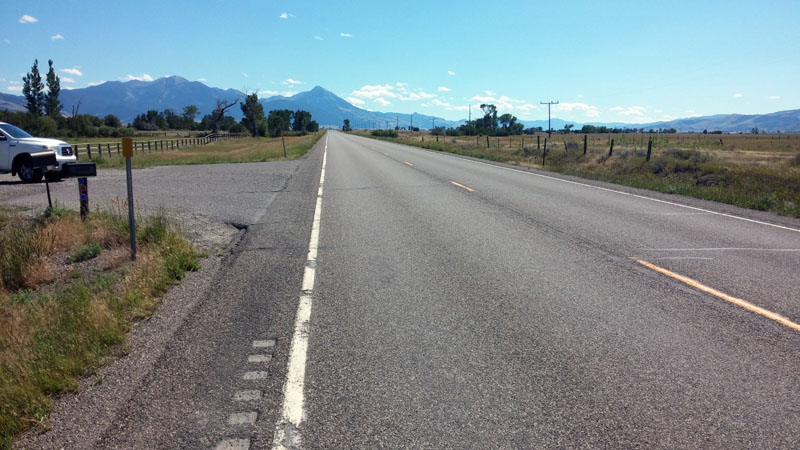 passing zones and left hand turns straight road