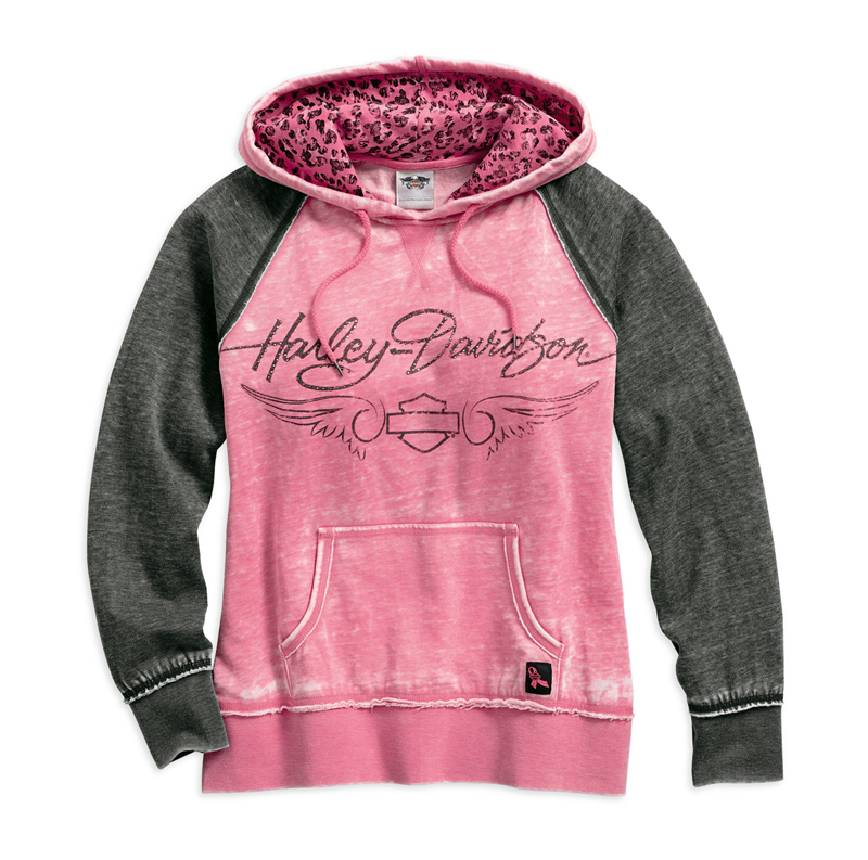 harley davidson pink label gear hoodie