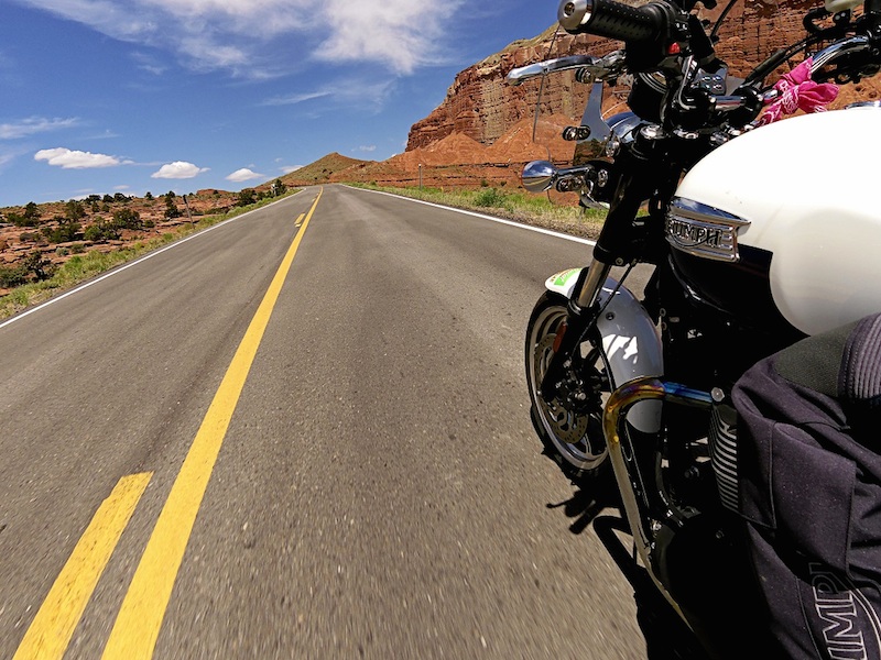 American motorcycle expedition by Polish woman southwest