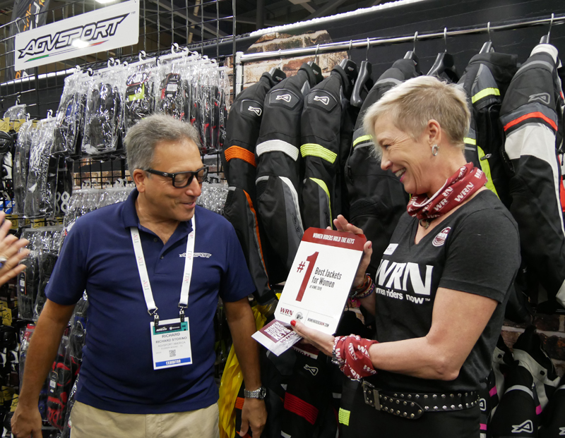 women riders now checks out new products for women american international motorcycle expo AIMExpo awards best winner jackets advsport