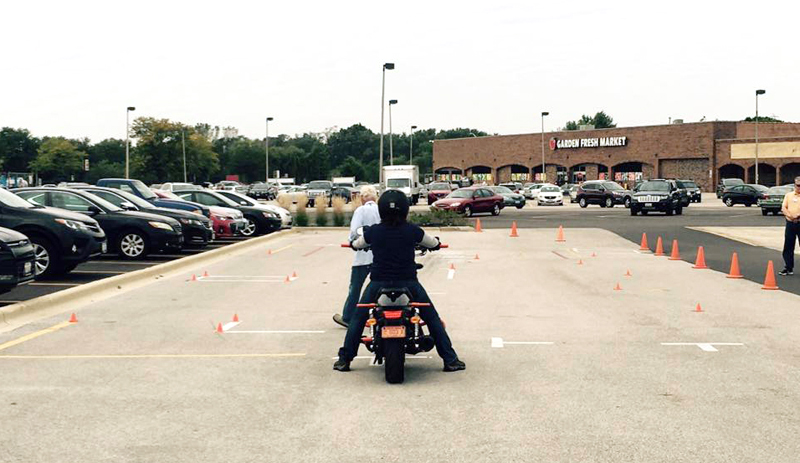 I ride motorcycles like girl rear view