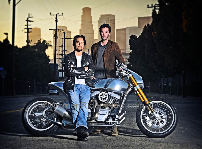 exclusive interview keanu reeves and his arch motorcycle company Keanu and Gard
