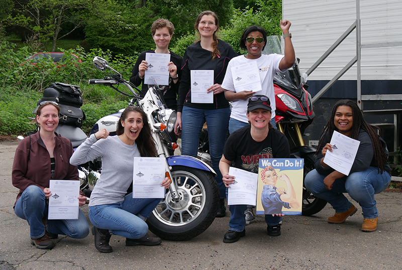 trained women motorcyclists