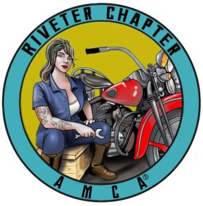 The image of a strong, independent woman biker wrenching on her own classic bike was captured perfectly in the Riveter's logo designed by Whitney Schiller.