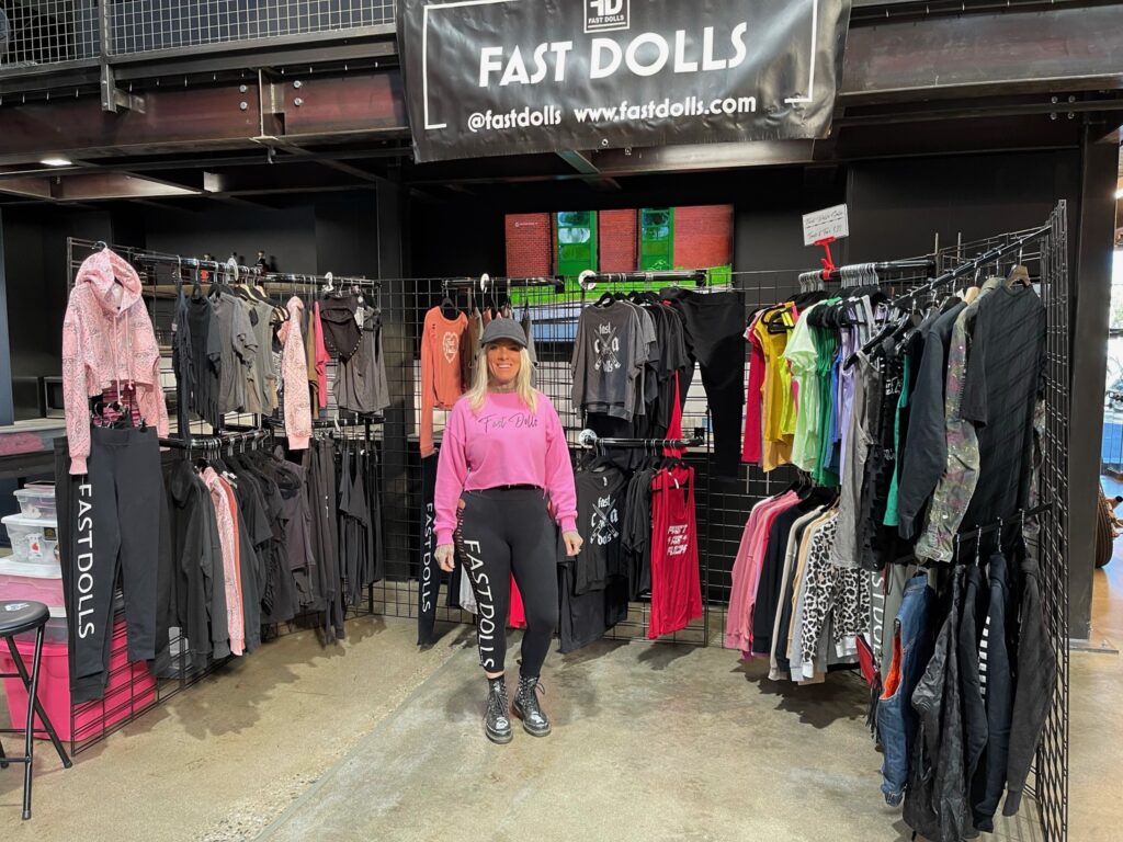 Fast Dolls owner and designer Melissa Gage provided a nice selection of apres ride athleisure options.