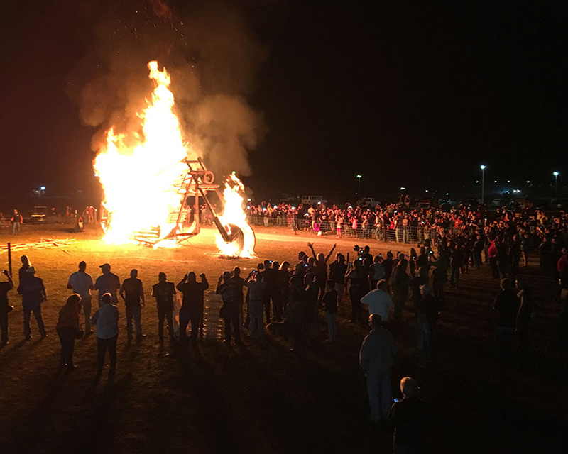 burning bike