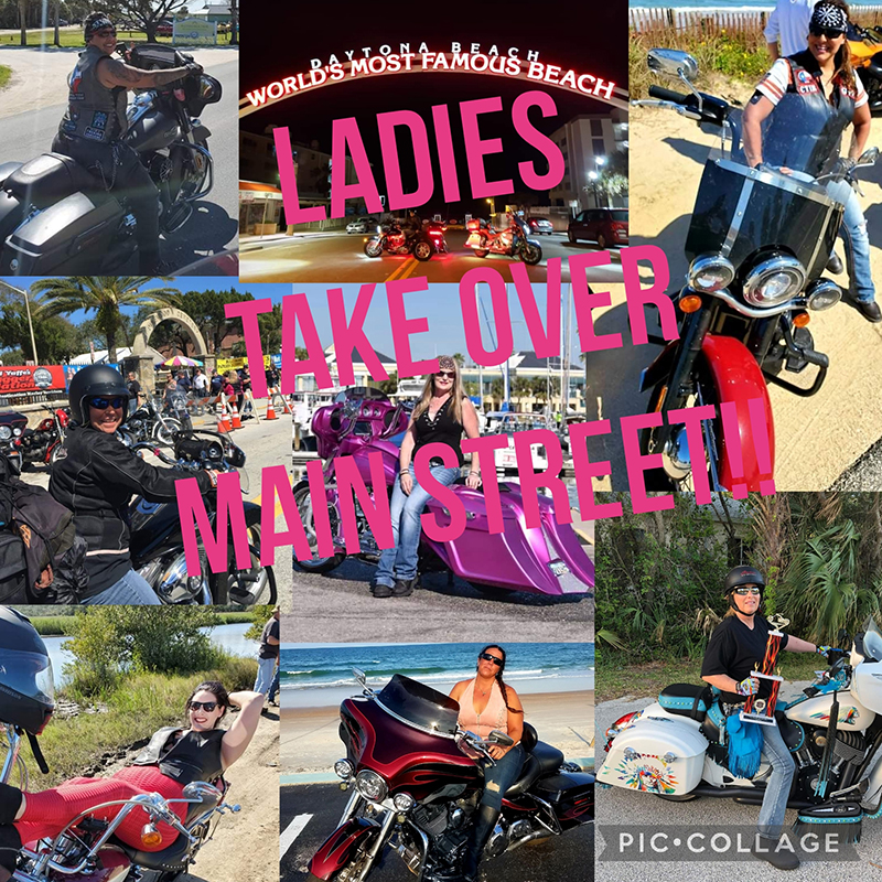 Join the women from Ladies in Leather for an all-ladies cruise down Main Street. Watch the heads turn as women take over the street Thursday afternoon!