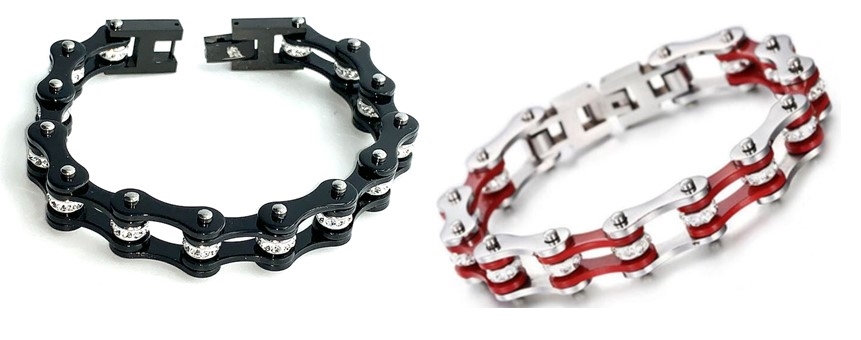 The chain bracelet retails for $25.19 and is available in orange, rose gold, pink, purple and black, red and silver, silver with pink crystals, dark blue with silver, purple and silver, multi-color, black with silver, pink with silver, pink and black, silver and blue. Most are available in two sizes, 170mm and 190mm.