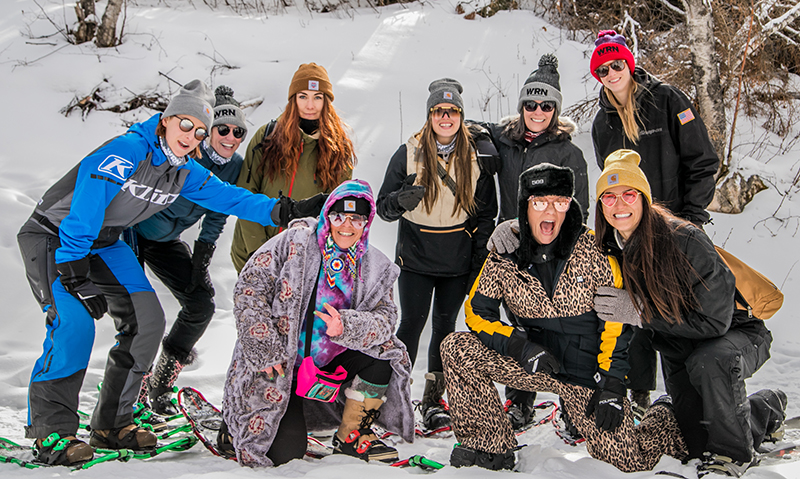 Kelly’s Ride Wild team had arranged a lovely snowshoeing hike on the first day. We really enjoyed getting to know each other while enjoying the outdoors and sharing the great exercise together.