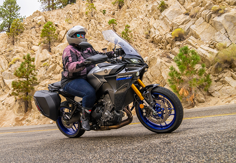 The Tracer 9 GT offers 4 different drive modes, which allows you to easily map the engine to your riding style. Mode 1 is the most aggressive and Mode 4 is the least. I found Mode 2’s smooth, not-too-sensitive throttle to be the bike’s sweet spot.