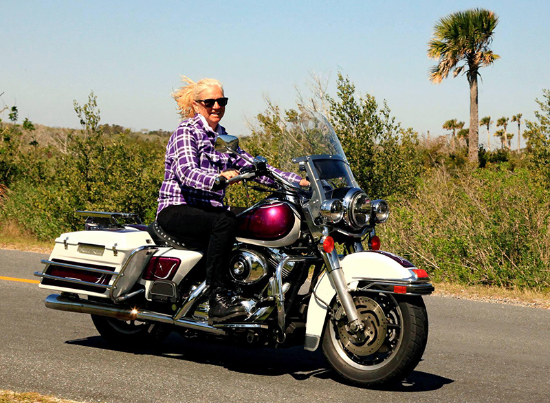 This shot was taken of me riding my bagger around Daytona Beach, Florida in 2016.