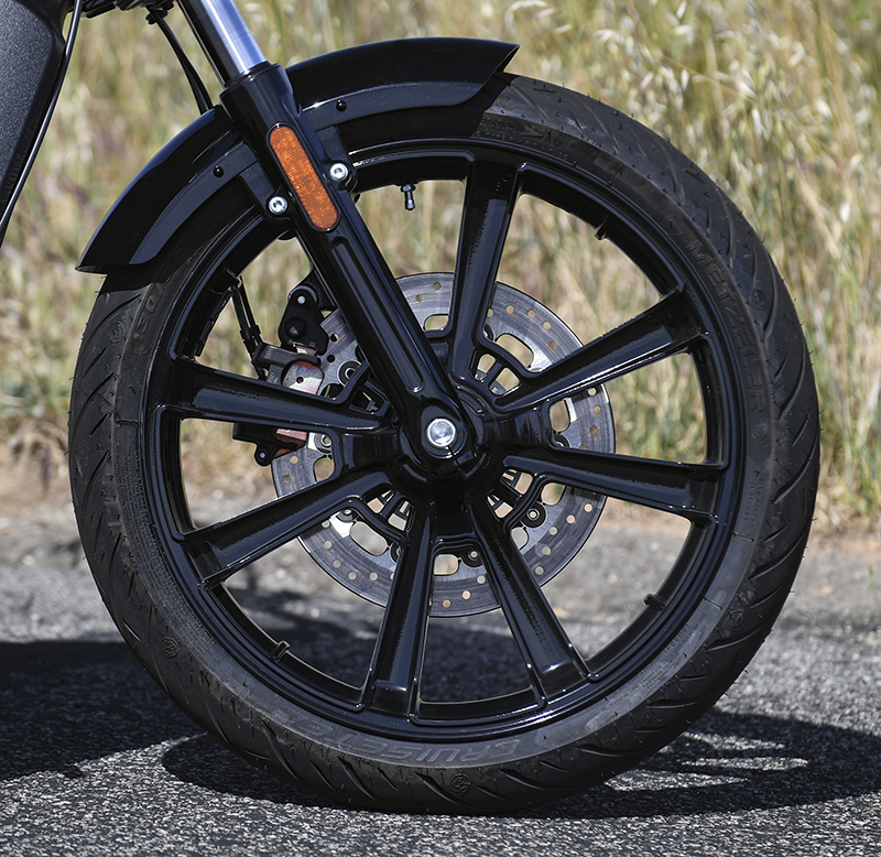 Indian Scout Rogue front wheel cruisetec tire