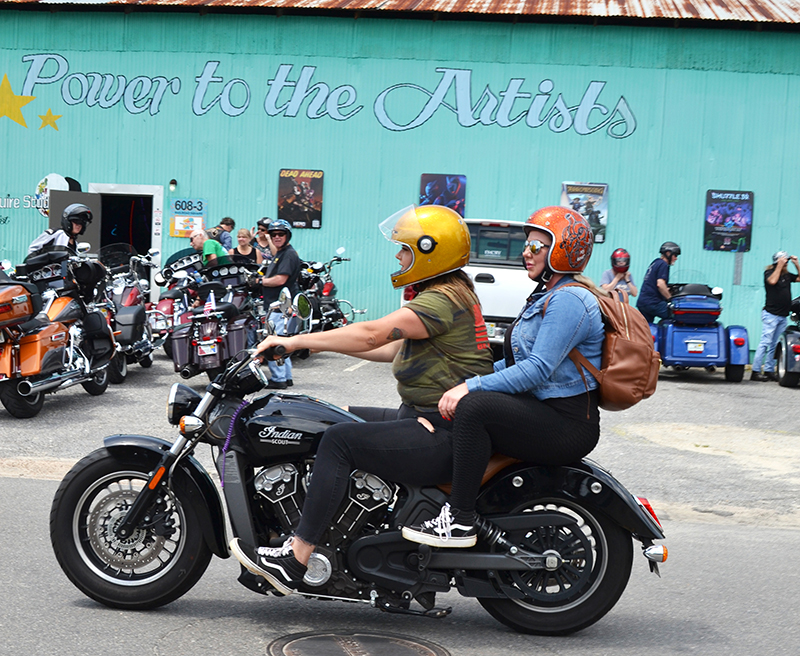 Women riders and passengers enjoyed the area rides and scenery.