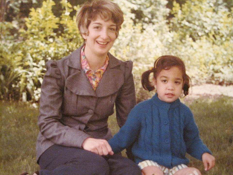 Leslie with her mother, from whom she was distanced from at a young age due to her [mother’s] mental health struggles and eventual placement in a mental care facility. 